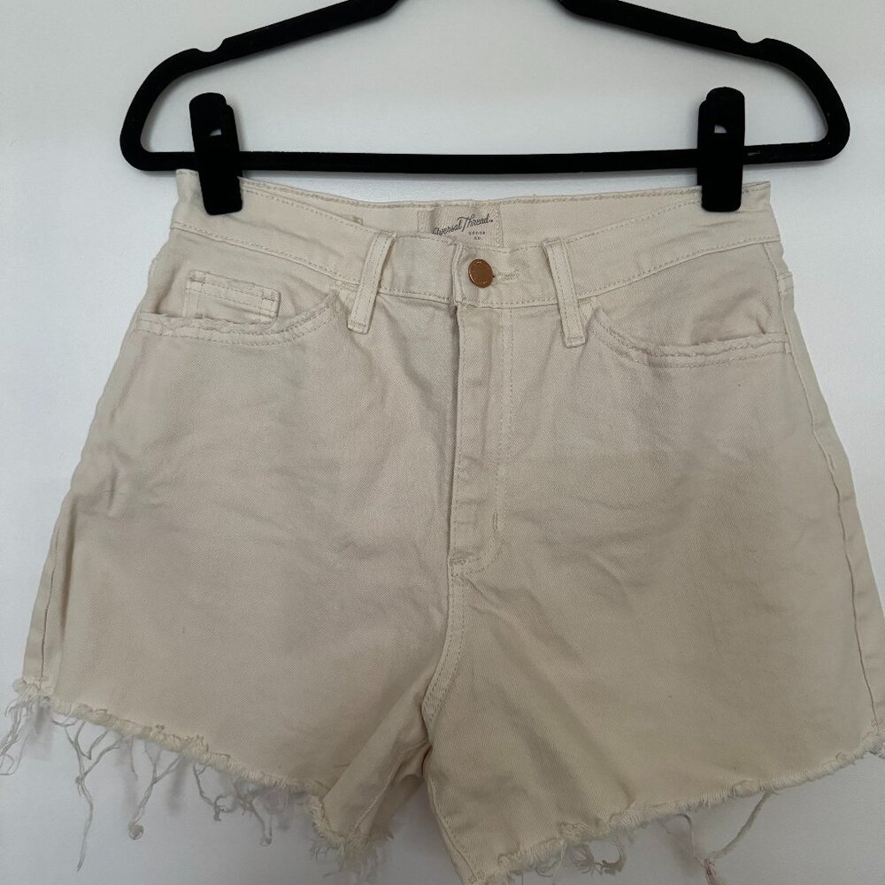 Universal Thread Cream high-rise denim shorts